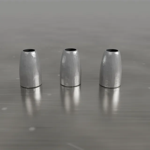 .22 hollow-point flat-base slugs (3D render)
